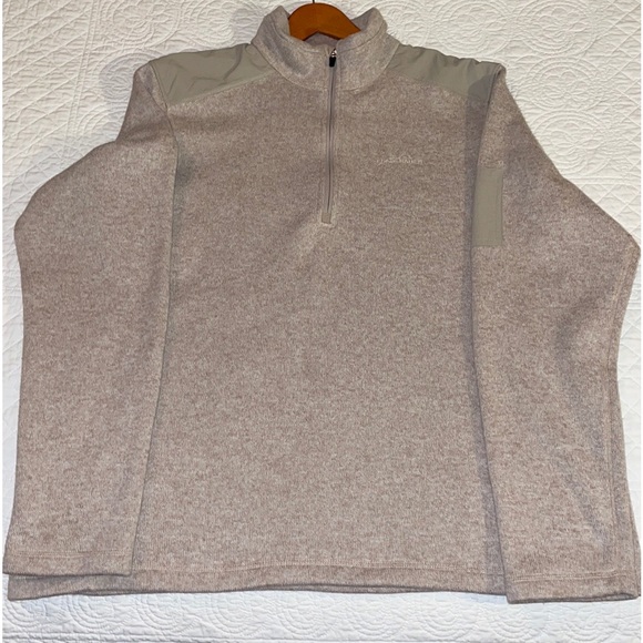 Eddie Bauer MENS XXL HEAVY PULLOVER LONGSleeve Faux Turtleneck with Zip closure - Picture 4 of 15